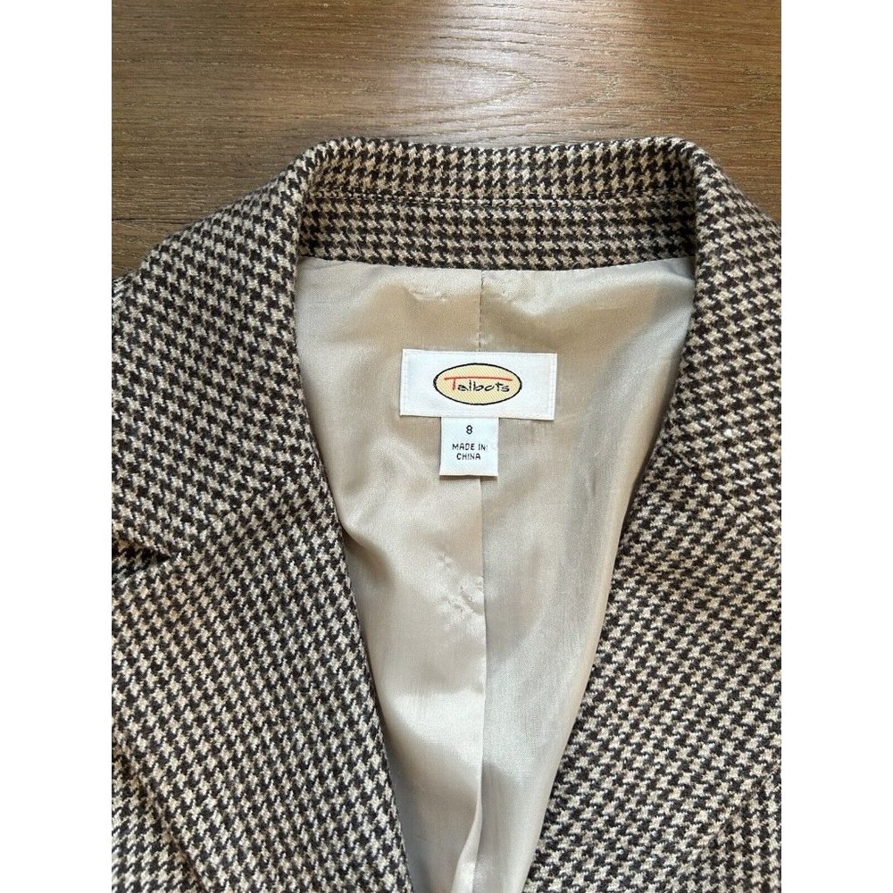 Talbots Wool Houndstooth Three Button Blazer Suit… - image 7
